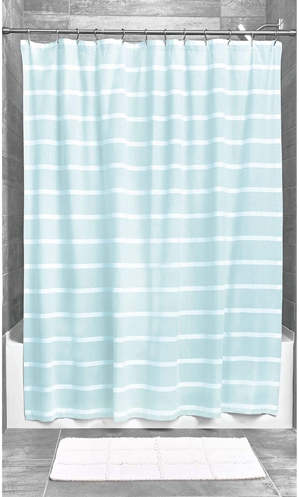 Blue and White Thin Stripe Shower Curtain Dwellings Home Trinidad